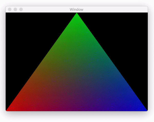 Colored Triangle with Changing Brightness